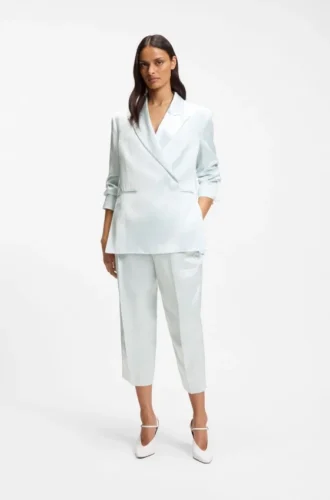 Blazer in lockerer Passform aus weichem Satin