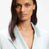 Blazer in lockerer Passform aus weichem Satin