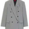 Blazer in lockerer Passform mit Emaille-Blumenbrosche