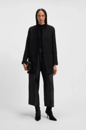 Blazer in Oversize-Passform aus Samt-Tweed
