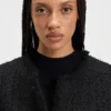 Blazer in Oversize-Passform aus Samt-Tweed