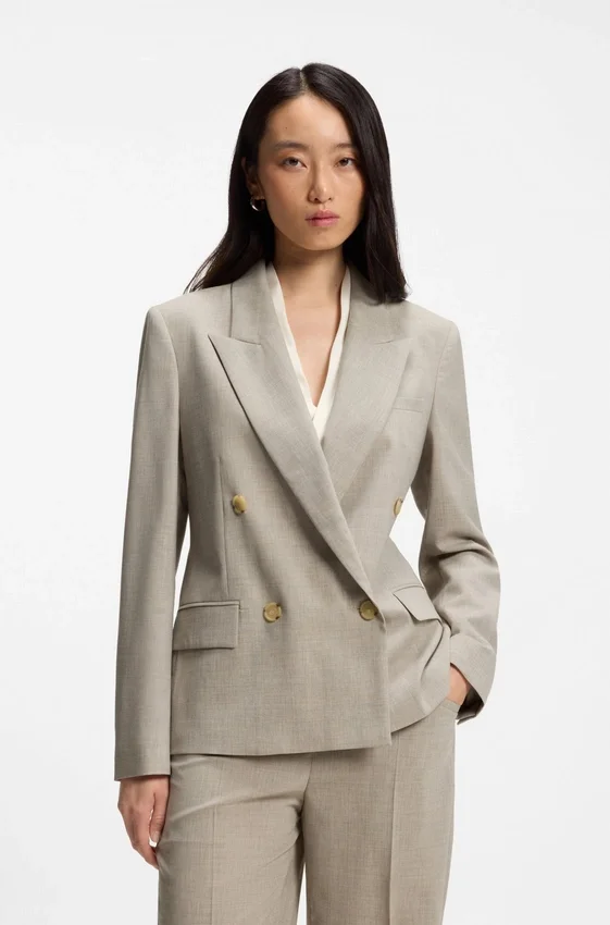 Blazer in Regular-Fit aus melierter Schurwolle Blazer in Regular-Fit aus melierter Schurwolle