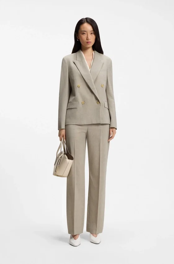 Blazer in Regular-Fit aus melierter Schurwolle Blazer in Regular-Fit aus melierter Schurwolle
