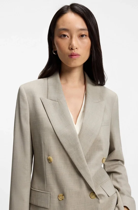Blazer in Regular-Fit aus melierter Schurwolle Blazer in Regular-Fit aus melierter Schurwolle