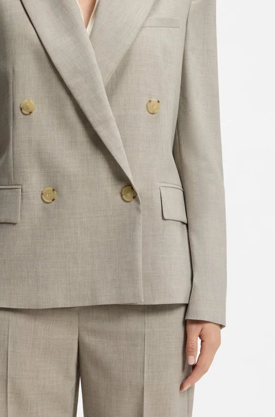 Blazer in Regular-Fit aus melierter Schurwolle Blazer in Regular-Fit aus melierter Schurwolle