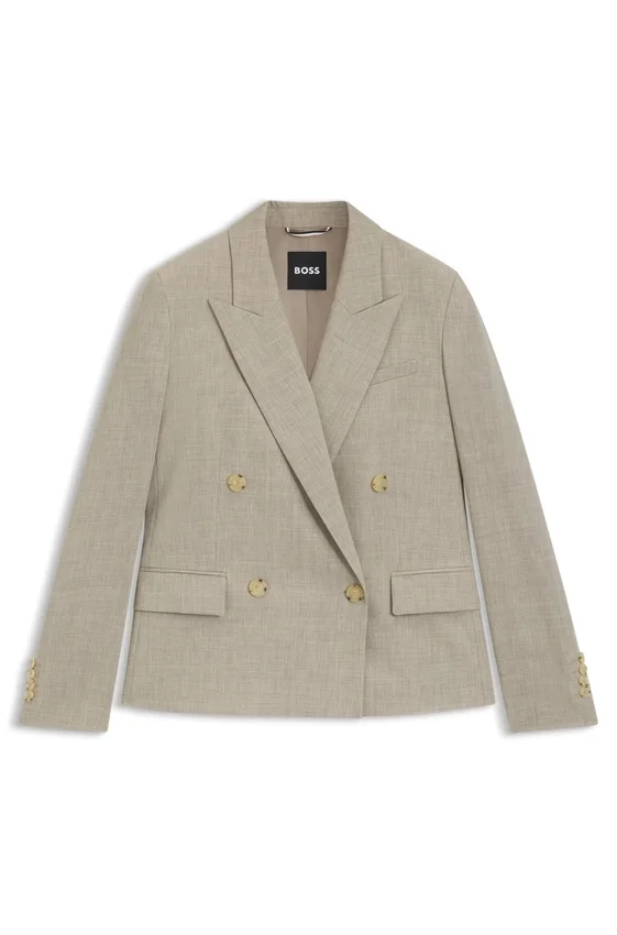 Blazer in Regular-Fit aus melierter Schurwolle Blazer in Regular-Fit aus melierter Schurwolle
