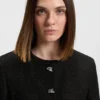 Blazer in Regular-Fit aus schimmerndem Bouclé