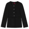 Blazer in Regular-Fit aus schimmerndem Bouclé