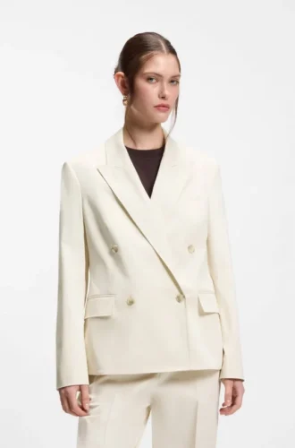 Blazer in Regular-Fit aus Stretch-Baumwolle
