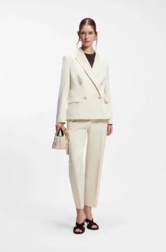 Blazer in Regular-Fit aus Stretch-Baumwolle