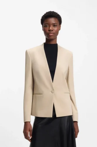 Blazer in Regular-Fit aus Stretch-Jersey