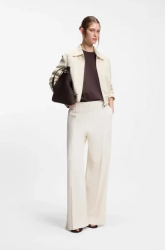 Blazer in Regular-Fit aus weichem Crêpe