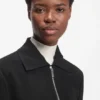 Blazer in Regular-Fit aus weichem Crêpe