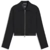 Blazer in Regular-Fit aus weichem Crêpe