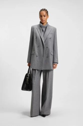 Blazer in Regular-Fit aus weichem Flanell