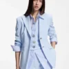 Blazer in Regular-Fit mit goldfarbenen Knöpfen