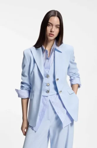 Blazer in Regular-Fit mit goldfarbenen Knöpfen
