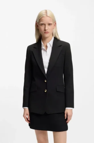 Blazer in Regular-Fit mit goldfarbenen Knöpfen