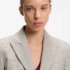 Blazer in Regular-Fit mit Mikrokaromuster