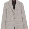 Blazer in Regular-Fit mit Mikrokaromuster