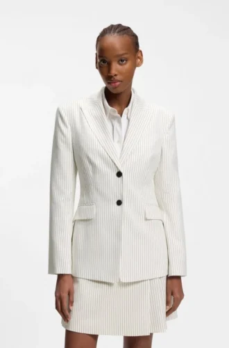 Blazer in Regular-Fit mit Nadelstreifen