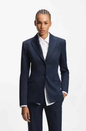 Blazer in Regular-Fit mit Nadelstreifen