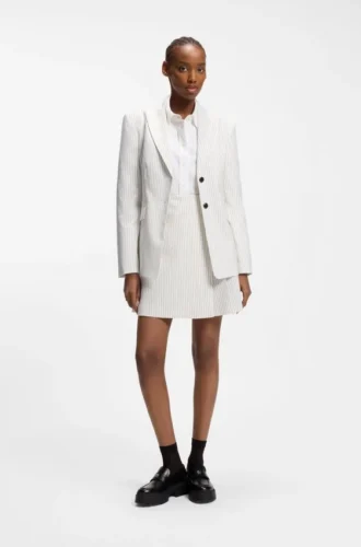 Blazer in Regular-Fit mit Nadelstreifen