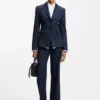 Blazer in Regular-Fit mit Nadelstreifen