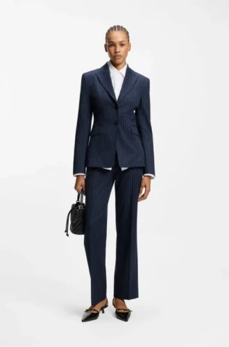 Blazer in Regular-Fit mit Nadelstreifen