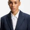 Blazer in Regular-Fit mit Nadelstreifen