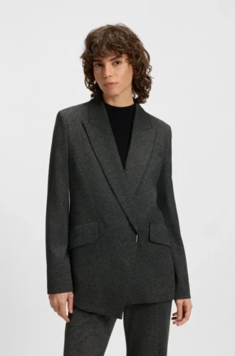 Blazer in Regular-Fit mit verdecktem Verschluss