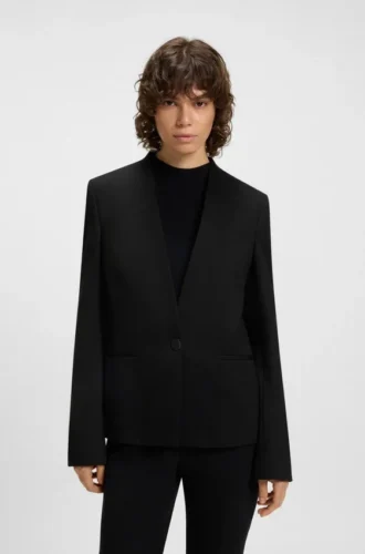 Blazer in regulärer Passform mit Metallknopf