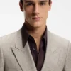 Blazer mit doppelter Knopfleiste in lockerer Passform und feinem Muster