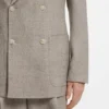 Blazer mit doppelter Knopfleiste in lockerer Passform und feinem Muster