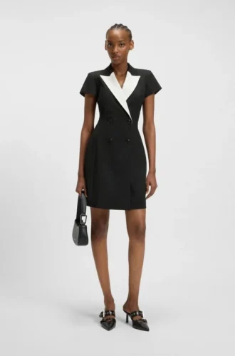 Blazerkleid mit spitzen Revers