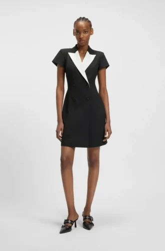 Blazerkleid mit spitzen Revers