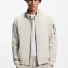 Blousonjacke mit doppelter Paspelierung und wasserabweisender Ausrüstung
