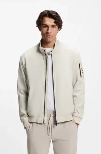 Blousonjacke mit doppelter Paspelierung und wasserabweisender Ausrüstung