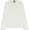 Bluse in extra schmaler Passform aus Baumwolljersey