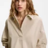 Bluse in lockerer Passform aus einer Baumwollmischung
