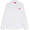 Bluse in lockerer Passform mit Herz-Logo