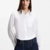 Bluse in Oversize-Passform aus Baumwollpopeline
