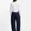 Bluse in Oversize-Passform aus Baumwollpopeline
