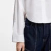 Bluse in Oversize-Passform aus Baumwollpopeline