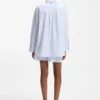 Bluse in Oversize-Passform aus gestreiftem Baumwollpopeline
