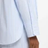 Bluse in Oversize-Passform aus gestreiftem Baumwollpopeline