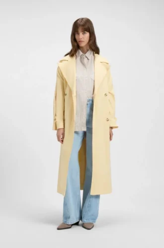 Bluse in Oversize-Passform aus gestreifter Baumwolle
