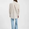 Bluse in Oversize-Passform aus gestreifter Baumwolle