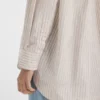 Bluse in Oversize-Passform aus gestreifter Baumwolle