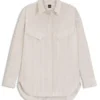 Bluse in Oversize-Passform aus gestreifter Baumwolle
